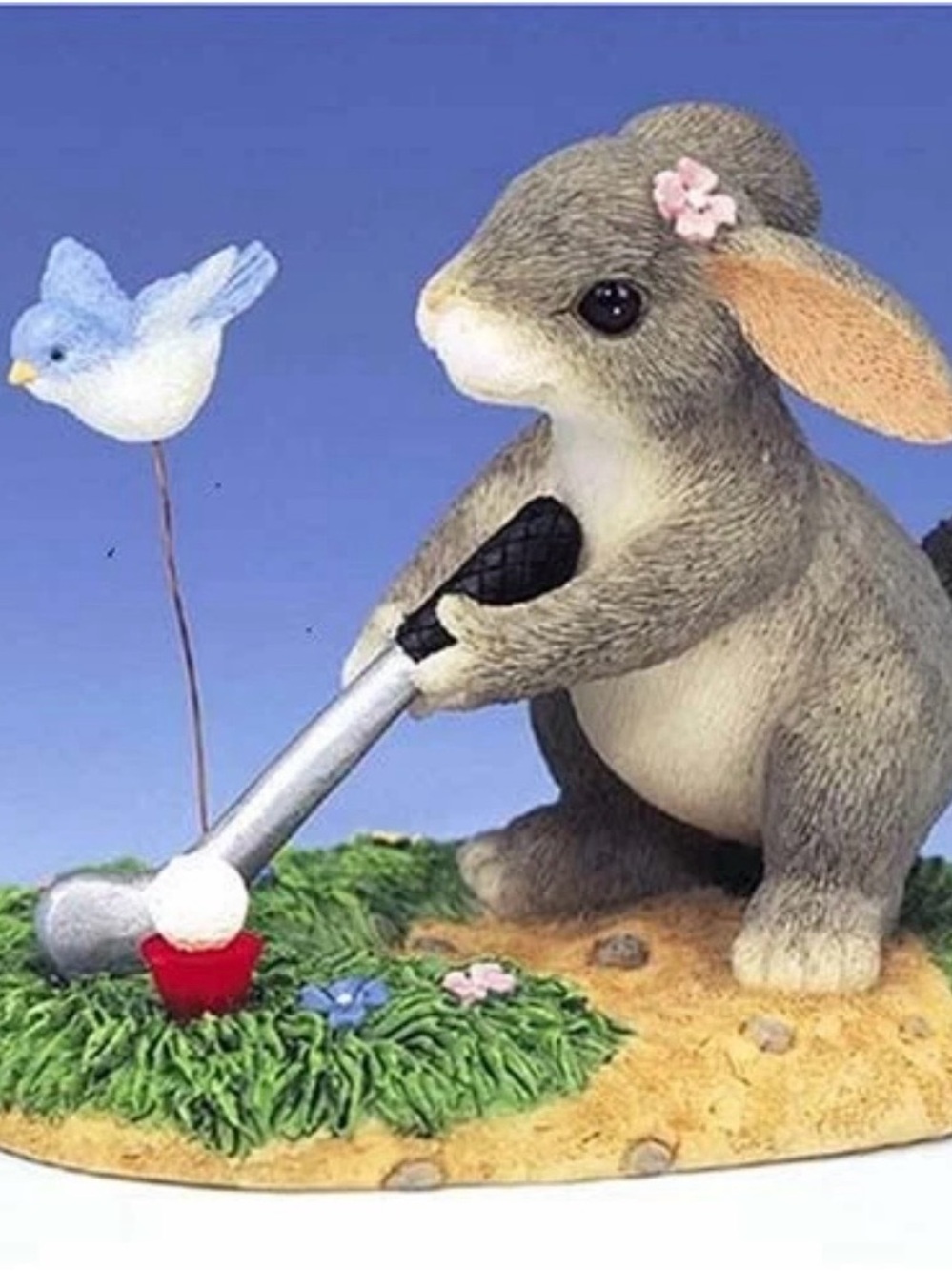Charming Tails "Keep Your Eye On The Birdie" 87/803 Fitz & Floyd Golf Mouse NIB